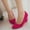 Hot Pink, variant on iOPQO Women's Wedges Women Business Suit Shoes Casual Comfortable Pumps Shoe Wedges Single Shoes Wedge Heels Pumps Candy Candy Beige 35