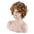 thumbnail image 4 of DOPI Men's Fashion Wig Brown Synthetic Hairshort Wigs hair Wave Wig, 4 of 5