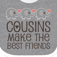 thumbnail image 4 of Inktastic Cousins Make the Best Friends Boys or Girls Baby Bib, 4 of 4