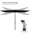 thumbnail image 5 of ACEGOSES 10 x 7ft LED Outdoor Patio Umbrellas,Aluminium Frame Table Umbrella for Garden,Deck and Pool,Black, 5 of 8