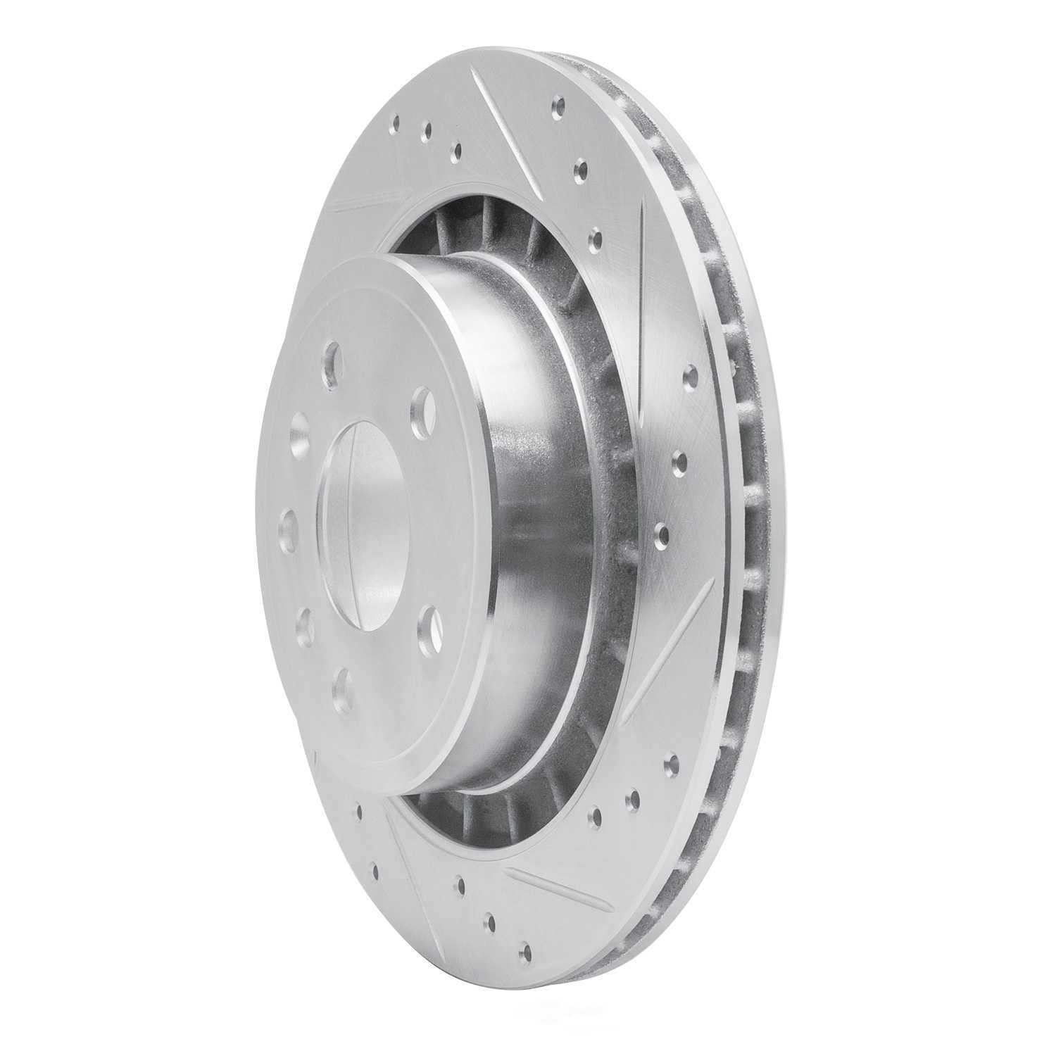 Dynamic Friction Company 631-65014R DFC Brake Rotor - Drilled And Slotted - Silver