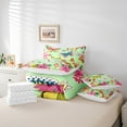 thumbnail image 5 of Cute Rainbow Butterfly Comforter Set Twin 7 Piece Wildflower Floral Bed in a Bag Women,Rustic Country Flowers Bedding Set with 2 Sheets,2 Pillowcases,2 Throw Pillow Covers, 5 of 5