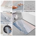 thumbnail image 6 of Navy Blue Coastal Wave Bath Mat 3 Piece Bathroom Rug Set, Summer Modern Ocean Beach Non Slip Bath Rug Contour Mat and Toilet Lid Cover, Absorbent Shower Mats Soft Bath Rugs and Mats Sets, 6 of 8