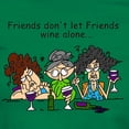 thumbnail image 3 of CafePress - Friends And Wine Women's Dark T Shirt - Women's Traditional Fit Dark T-Shirt, 3 of 4