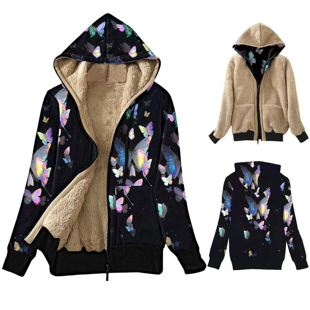 Puntoco Sudaderas Largas con Capucha para Mujer Túnica Invierno Cálido Forro Polar con Cremallera Sudadera con Capucha Chaqueta Abrigo Puntoco Puntoco-179