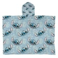 thumbnail image 2 of Lilo & Stitch Couverture Poncho à Capuche Bleue au Toucher Soie, 2 of 4