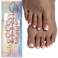 thumbnail image 4 of EIGTHTAIL Delicate French Toe Nail Designs Press on Toenails Perfect for Home and Office, 4 of 19