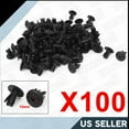 thumbnail image 2 of Unique Bargains 100pcs  Plastic Car Push Type Retainer Clips Rivet for 6mm Hole Dia, 2 of 2