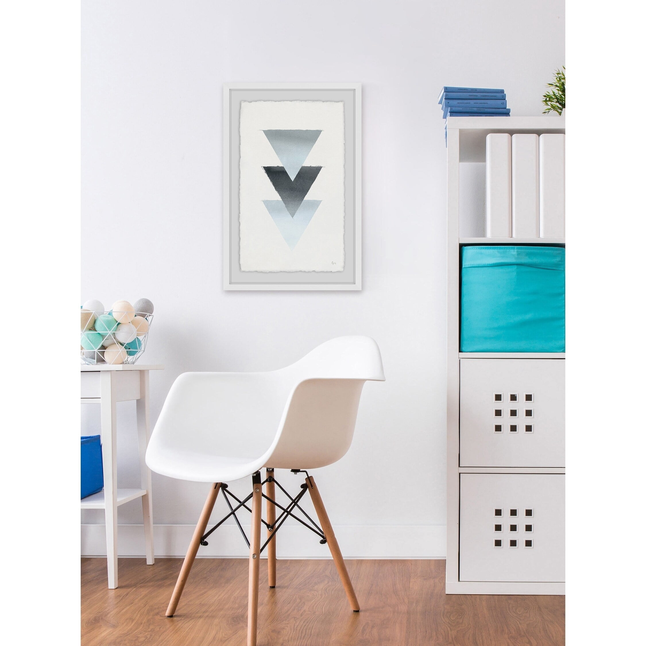 Shades of Blue Framed Painting Print