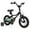 Black, variant on Costway 14" Kids Training Bike with Removable Training Wheels Pneumatic Tires Navy