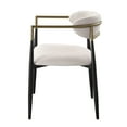 thumbnail image 6 of Set of 4 Linen Side Chair, Modern Dining Chairs, Fabric Upholstered Dining Room Chairs Dinner Chair Stylish Kitchen Chairs with Back and Metal Legs (Beige), 6 of 11