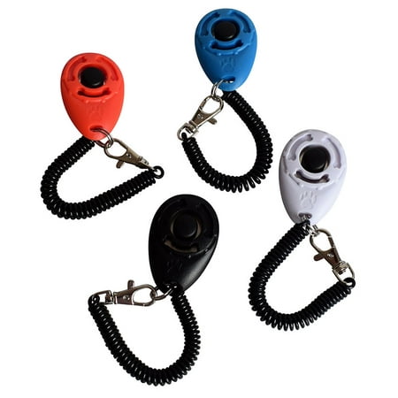 AngelCity 4Pack Pet Dog Training Clicker With Wrist Strap,Pet Big Button Training Clicker