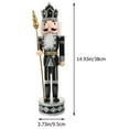 thumbnail image 2 of SUTENGDA Christmas Black White Nutcracker Figures Soldier Work, 2 of 8