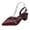 Fashion Shoes - Wine, variant on Samdudou Strappy Heels for Women Closed Toe Pointed Front Slingback Pumps Glossy Finish Elegant Criss Cross Multiple Buckle Straps Chunky Block Heel Evening Banquet Shoes
