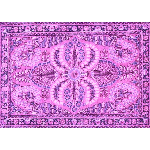 Ahgly Company Indoor Rectangle Persian Purple Traditional Area Rugs, 5' x 8'