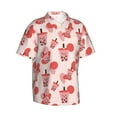 thumbnail image 2 of Balery Milk Tea Print Men's Hawaiian Shirts Short Sleeve Beach Shirt Relaxed Fit Vacation Button Down Shirts-3X-Large, 2 of 9