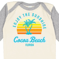 thumbnail image 4 of Inktastic Summer Enjoy the Sunshine Cocoa Beach Florida in Blue Boys or Girls Long Sleeve Baby Bodysuit, 4 of 5