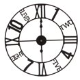thumbnail image 2 of Reloj de pared Material de hierro Diseño único Estilo retro elegante Reloj colgante redondo negro Decoración, 2 of 14