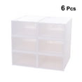 thumbnail image 2 of Caja de zapatos apilable de 6 piezas, transparente y gruesa, de plástico, para hombre (blanco), 2 of 5