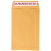 JAM Paper Open End Catalog Envelopes, 6 x 9, Brown Medium Kraft Manila, 100 per Pack