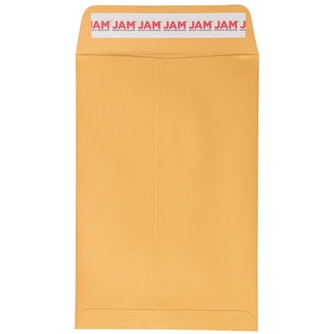 JAM Paper Open End Catalog Envelopes, 6 x 9, Brown Medium Kraft Manila, 100 per Pack