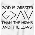 thumbnail image 2 of God Greater Than Highs Lows Ironic Long Sleeve TShirt Men Women Brisco Brands S, 2 of 6
