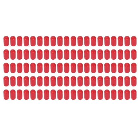 

100PCS PVC Thread Protective Caps Round Pipe End Covers Screw Protector for Cylinder Valve Flange 6mm