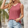 thumbnail image 5 of Womens Tank Tops V Neck Summer Sleeveless Shirts Casual Cotton Loose Tees, 5 of 7