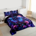 thumbnail image 3 of Manfei Teens Adults Flowers Gradient Butterflies 3 Pieces Queen Comforter Set,Spring Garden Ultra Soft Bedding Sets,Dreamy Princess Bedding Comforter Set Breathable,Super Cozy Room Decor,Reversible, 3 of 8