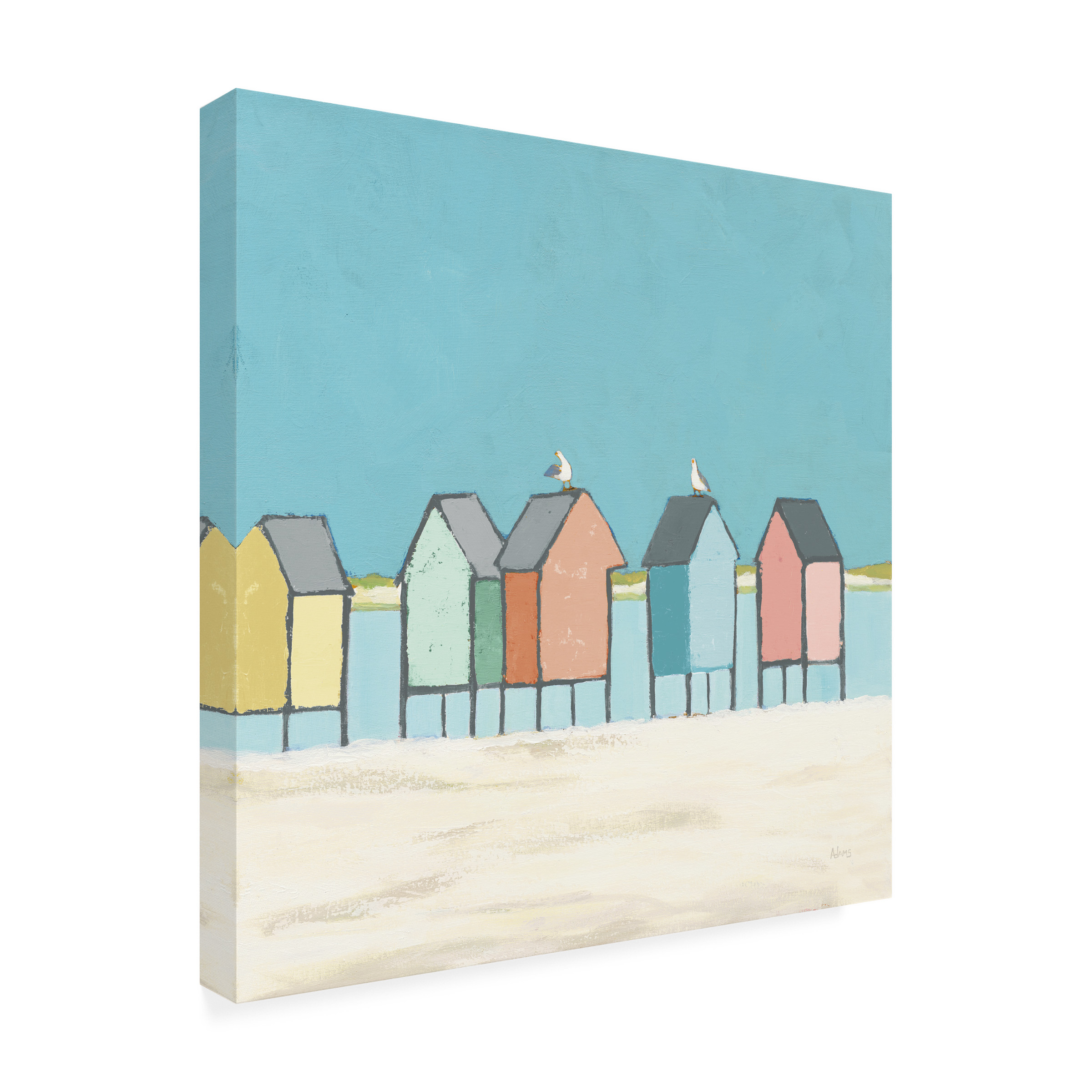 Trademark Fine Art 'Cabanas II Pastel' Canvas Art by Phyllis Adams