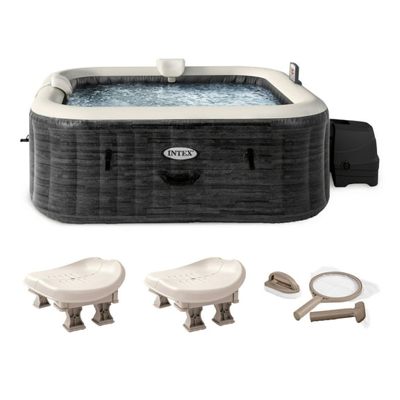 Intex PureSpa Inflatable Spa, Maintenance Kit, & Removable Seat (2 Pack)