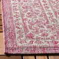 thumbnail image 4 of SAFAVIEH Courtyard Avi Medallion Indoor/Outdoor Runner Rug, Light Grey/Fuchsia, 2'3" x 6'7", 4 of 8