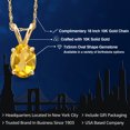 thumbnail image 2 of Gem Stone King 10K Yellow Gold Yellow Citrine Pendant Necklace for Women | 0.75 Cttw | Gemstone November Birthstone | Oval 7X5MM | With 18 inch Chain, 2 of 6