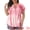 Pink, variant on DARING DIVA Women's Plus Tye Dye Short Sleeves Blouse 1X Blue