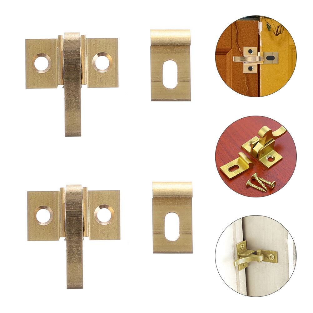 2 Sets Heavy Duty Elbow Latches Brass Door Latches with