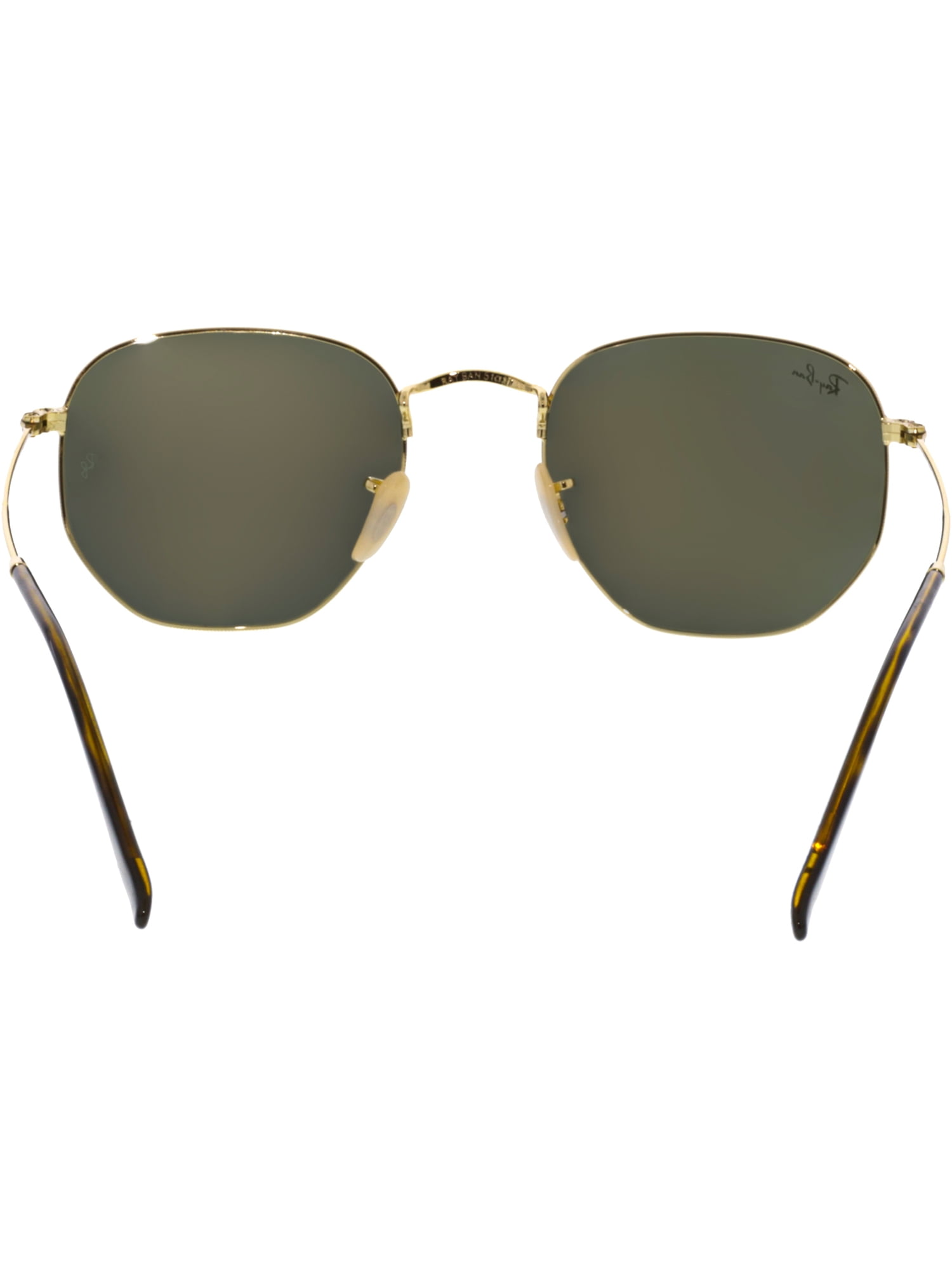 Ray Ban Unisex Hexagonal Polarized Sunglasses, Green Classic Ray Ban Unisex Hexagonal Polarized Sunglasses, Green Classic