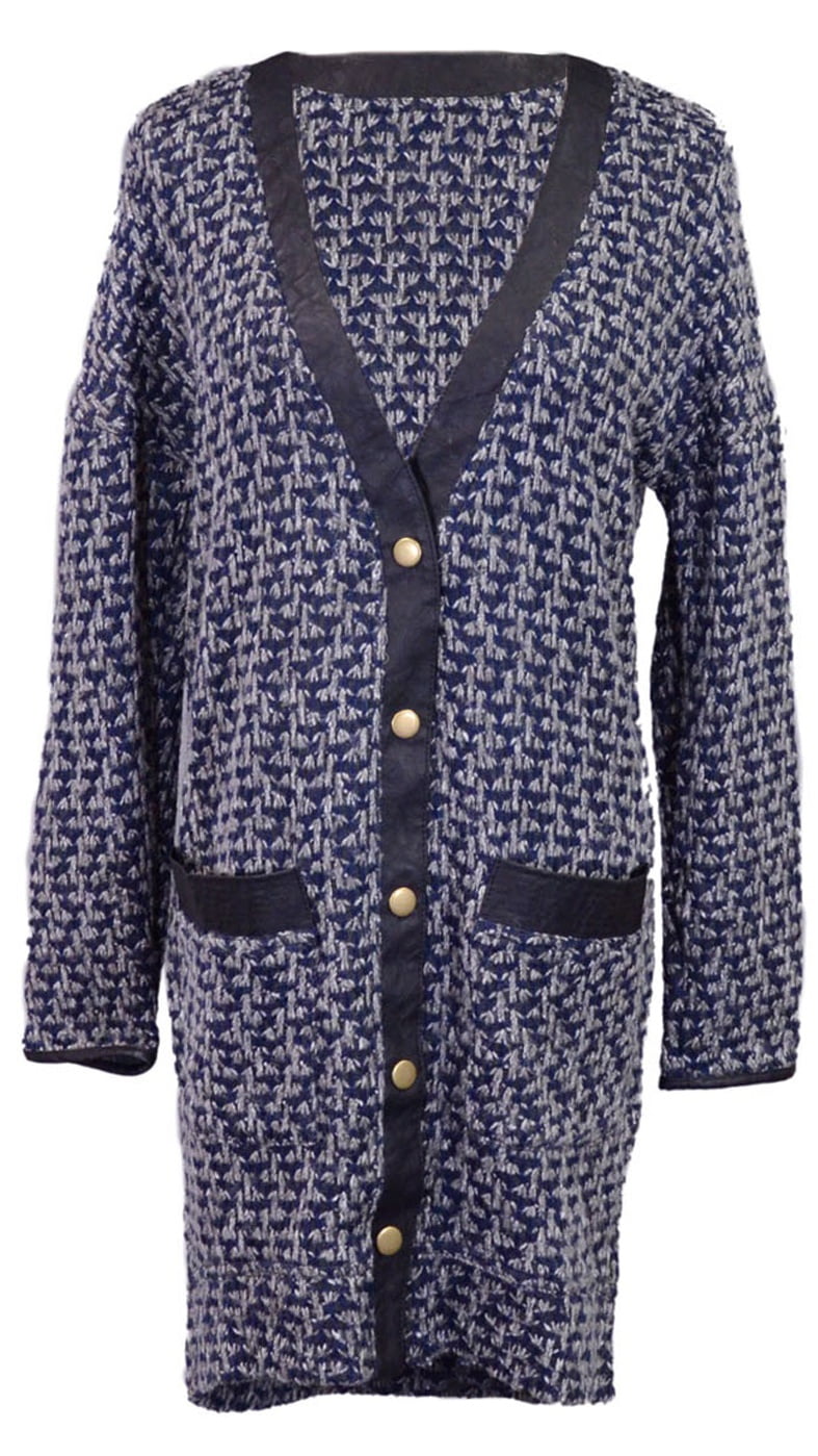 Knitted Long Sleeved Oversized Cardigan 