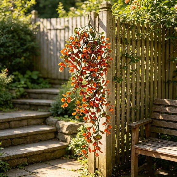 30 inch Fall Artificial Wreath, Outdoor Thanksgiving Decorations, Faux Floral Vine Wreath for Front Door, Wedding & Home Wall Decor