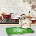 thumbnail image 2 of GZHJMY St. Patrick's Day Floral Shamrock Clover Absorbent Dish Drying Mat, 16 x 18 Inches Microfiber Kitchen Countertop Table Protector Multi-Purpose Counter Rack Sink Drainer Pad, 2 of 6