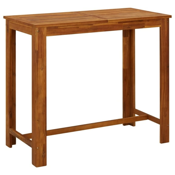 vidaXL Solid Wood Acacia Bar Table Breakfast Stand Bistro Kitchen Multi Sizes