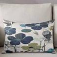 thumbnail image 3 of Navy Blue Green Floral Throw Pillow Cover 24 x 36 Inch Decorative Pillow Cover Vintage Botanical Leaves Lumbar Pillowcase Seasonal Rectangle Cushion Case for Couch Sofa Bed Living Room, 3 of 7