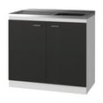 thumbnail image 3 of Miekor Furniture Oklahoma Utility Sink, Double Door Cabinet, Stainless Steel Countertop 0033, 3 of 7