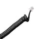 thumbnail image 3 of Cable de auricular telefónico Uxcell RJ9 Plug 4P4C para teléfono de línea en espiral para hogar u oficina negro 22.97 pies, 3 of 5