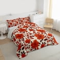thumbnail image 3 of Feelyou Wheat Red Flower Bedding Comforter Set for Adult, Retro French Floral Twin Comforter Sets, Countryside Theme Reversible Bedding Set, Lightweight Room Decor, 2-Piece, 3 of 8