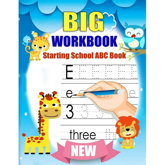 Big Workbook Starting School ABC Book: handwriting practice books for kids   Preschool Math Workbook for Toddlers Ages 2, (Paperback)