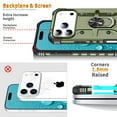 thumbnail image 2 of For iPhone 17 Pro Case Rugged, With Grip Ring Holder Rotating Kickstand Easy to Hand Compatile with Car Mount Anti-Scratch Heavy Duty Protective Phone Case for Apple iPhone 17 Pro, Armygreen, 2 of 5
