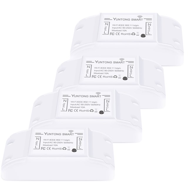 YUNTONG Interruptor de circuito WiFi inteligente Control remoto inalámbrico Interruptor de apagado de luces de hogar inteligente 1pc/2pcs/4pcs Monstrate DZ2994-03B
