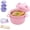 Pink, variant on Ramen Noodle Bowl 45oz Microwavable Set with Strainer Lid, Cute Pig Wheat Straw Microwave Cooker with Spoon Chopsticks Fork for Dorm Office Quick Meals Pasta Salad Container