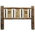 thumbnail image 2 of Glacier Country Collection King Headboard w/ Laser Engraved Elk Design, 2 of 5
