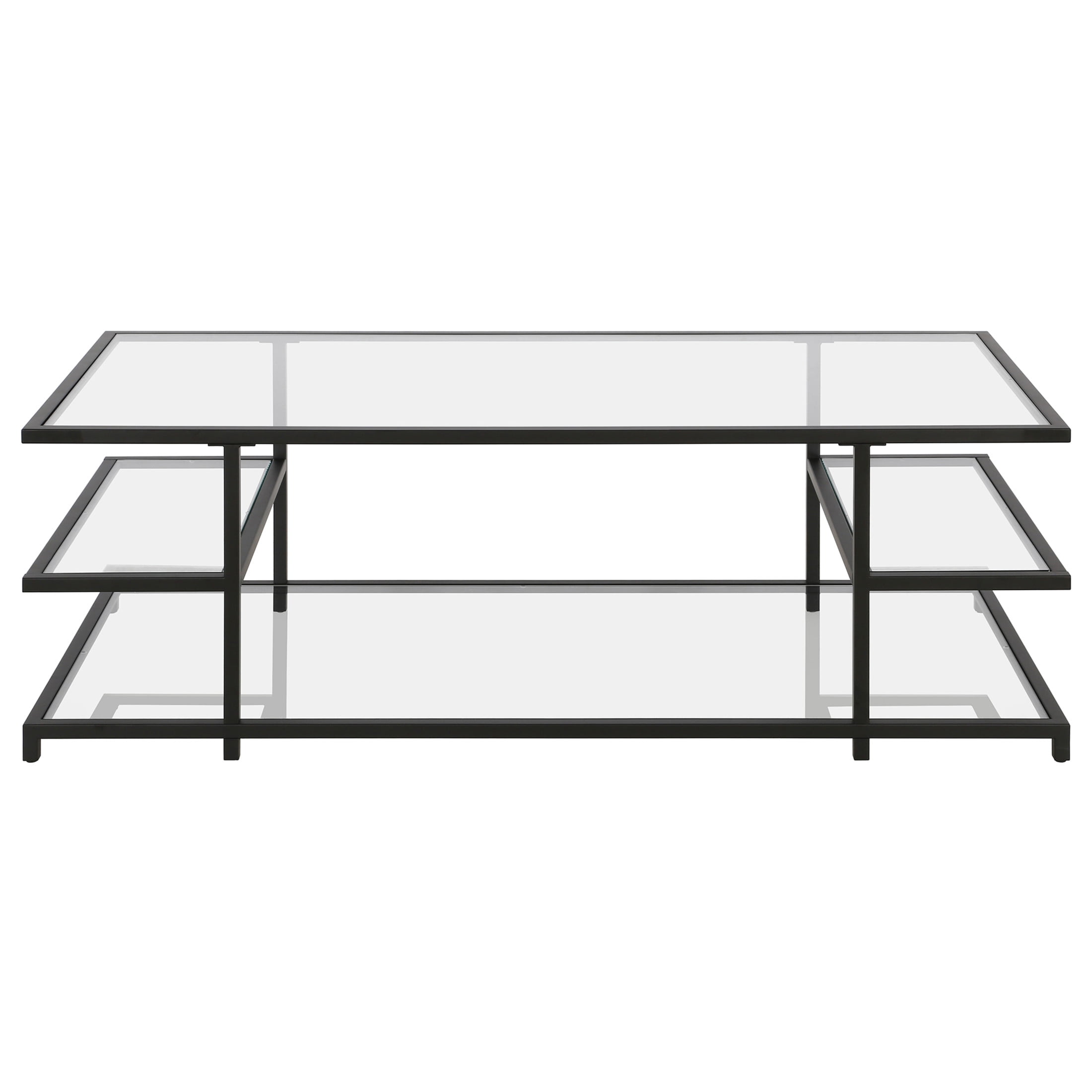 Evelyn&Zoe Modern/Contemporary 54" Wide Blackened Bronze Coffee Table